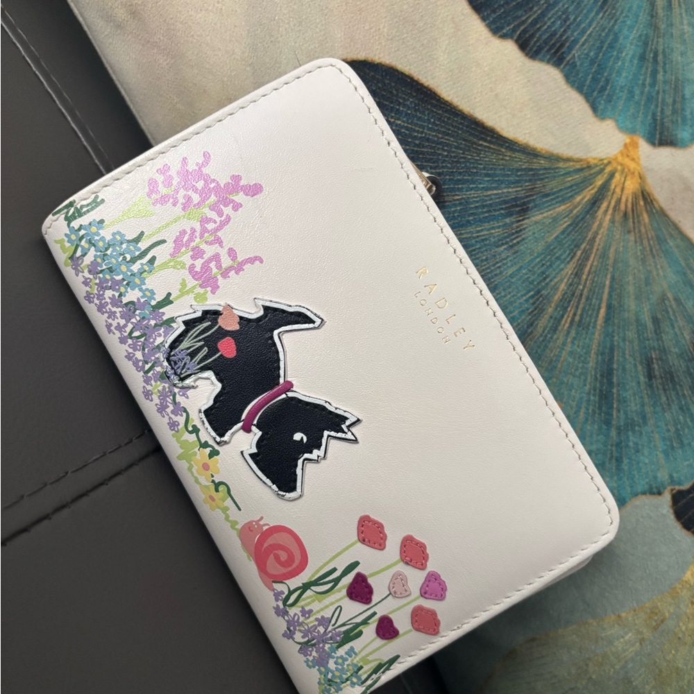 Radley London Cream Wallet with Dog and Floral Accents